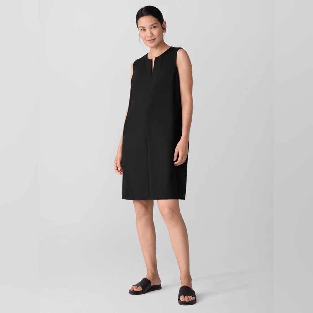 NWT Eileen Fisher Lightweight Ponte Split Neck Dr… - image 1